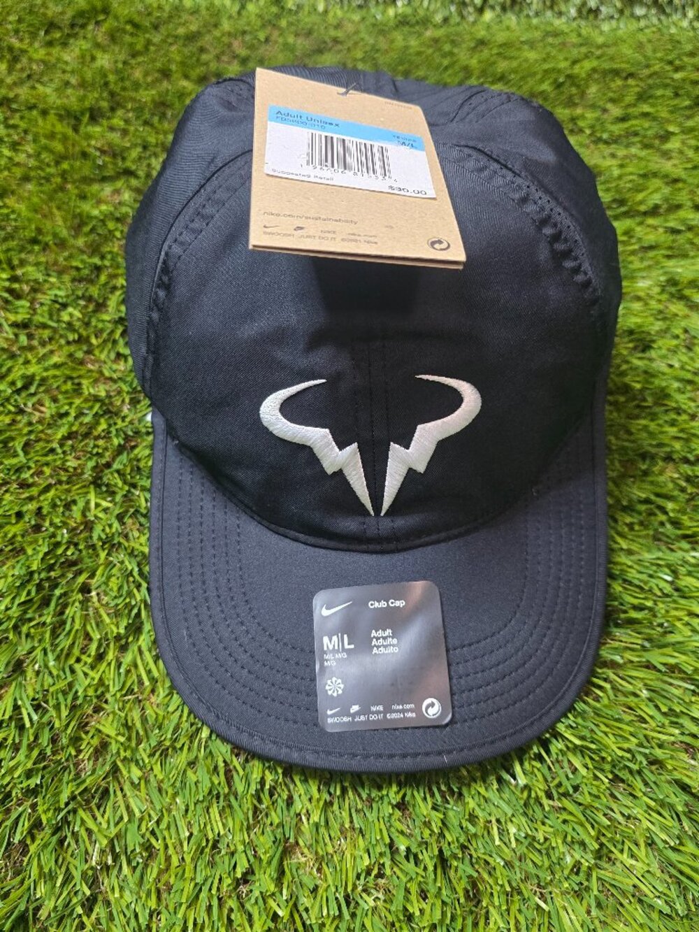 Nike Dri Fit Rafa Hat M/L Nadal Tennis Club Cap FB5600-010 Black NWT